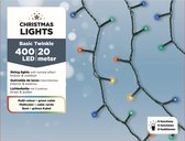 Lumineo Kerstverlichting - 8 functie effect - gekleurd - 400 lampjes - 20M