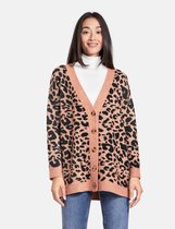 GERRY WEBER Gebreid vest met luipaardmotief