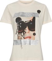 zoe karssen - dames -  t-shirt met holly-tape -  gebroken wit - m
