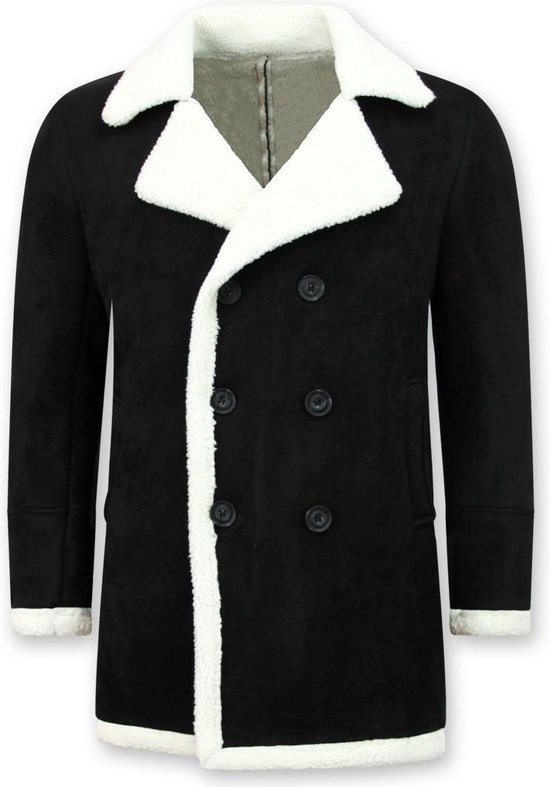 Imitation fourrure manteau Parka - Lammy Coat - Black Men Winter Jacket Men Coat Size S