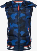 TwoDay jongens bodywarmer met camouflage print - Blauw - Maat 122