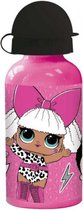 drinkfles Rock On 400 ml meisjes aluminium roze