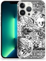 Telefoon Hoesje iPhone 13 Pro Max Silicone Back Case Skulls Angel