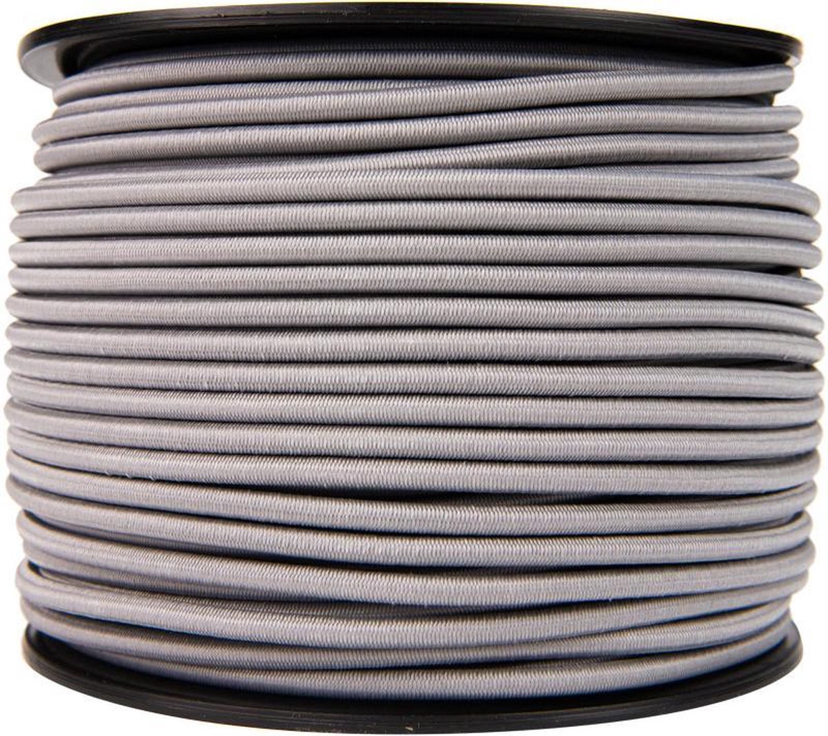 Afdekzeilwinkel - Elastisch koord 6mm grijs op rol - 25 meter