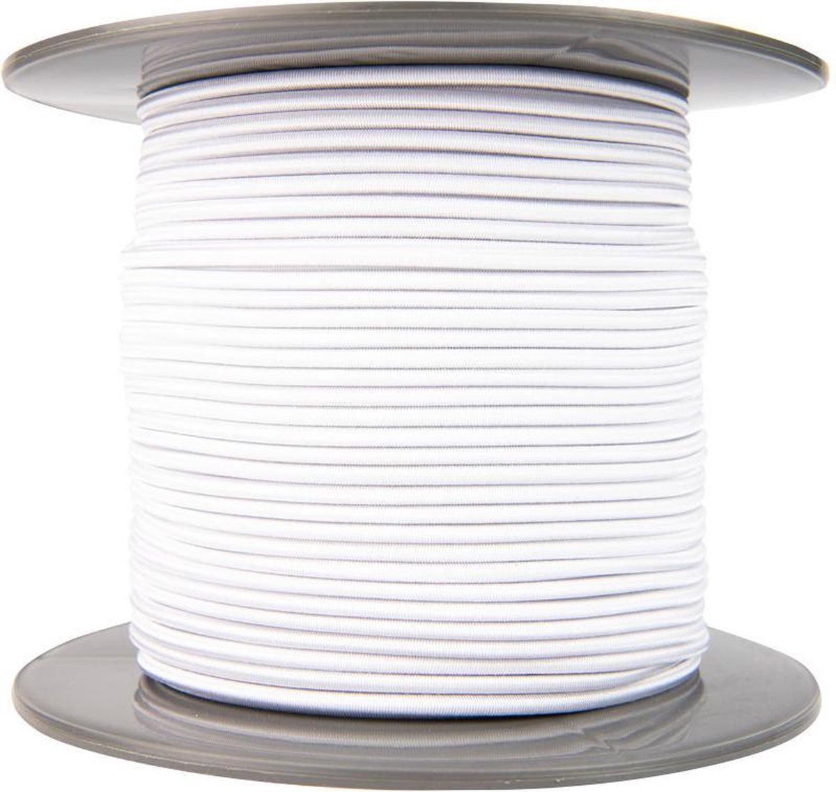 Afdekzeilwinkel - Elastisch koord 4mm wit op rol - 25 meter