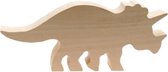 knutseldier dinosaurus junior 12 cm hout bruin