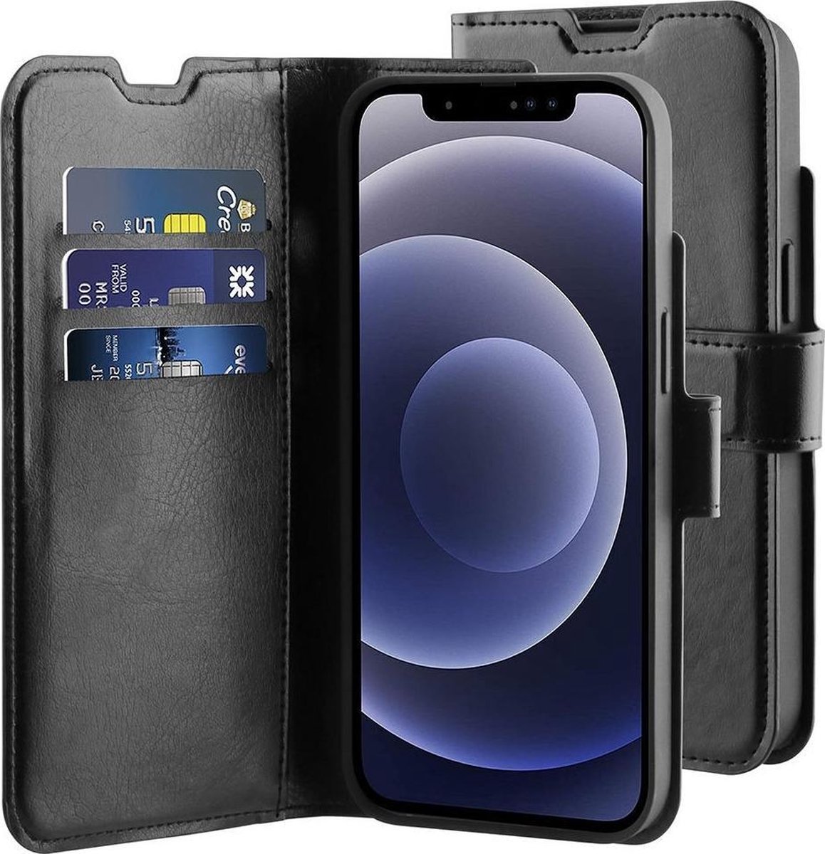 BeHello iPhone 13 Pro Max Gel wallet case zwart