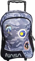 trolleyrugzak jongens 28 x 37 cm 18 liter polyester grijs