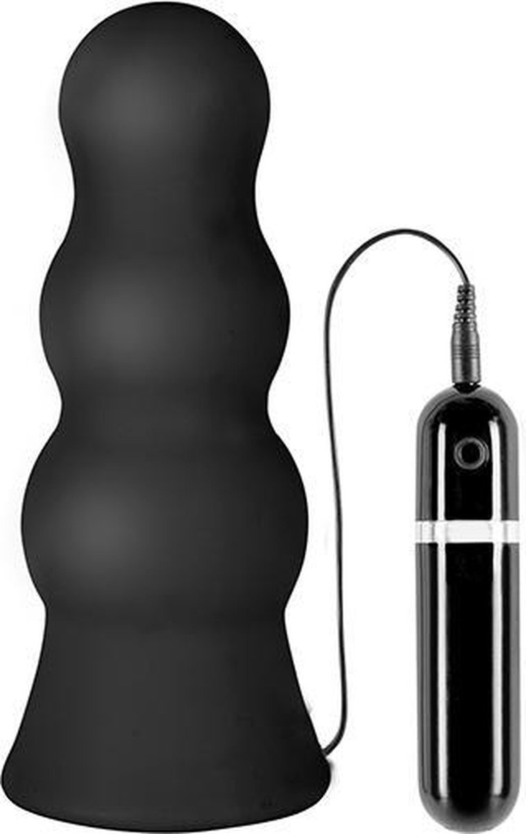 Goedkoopste Vibrerende Buttplug met Ribbels - 20 cm