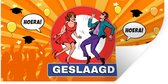 Muurstickers - Sticker Folie - 'Geslaagd' - Feest - Spreuken - Quotes - 40x20 cm - Plakfolie - Muurstickers Kinderkamer - Zelfklevend Behang - Zelfklevend behangpapier - Stickerfolie