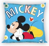 kussen Mickey Mouse 35 x 35 cm blauw