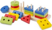 blokkenpuzzel Geometrisch junior hout 16 stukjes