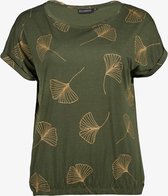 TwoDay dames T-shirt met print - Groen - Maat 3XL
