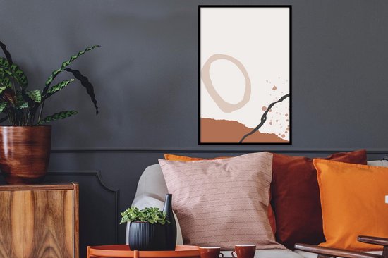 Poster in lijst - Fotolijst 40x60 cm - Posters - Zomer - Zwart - Grijs - Posterlijst zwart - Decoratie - Wanddecoratie woonkamer - Muurdecoratie slaapkamer
