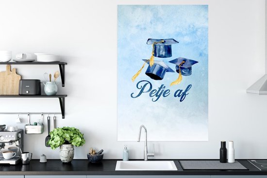 Affiche Diplômé - Chapeau de Graduation - Citation - 80x120 cm