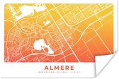 Poster Stadskaart - Almere - Geel - Oranje - 180x120 cm XXL - Plattegrond