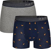 Happy Shorts 2-Pack Boxershorts Heren Croissant Print - Maat XL