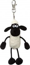 sleutelhanger Shaun het schaap 14 cm wit/zwart