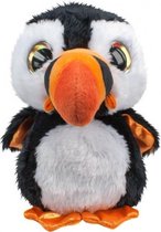 knuffel Lumo Puffin Lunni zwart/wit 15 cm