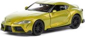 schaalmodel Toyota Supra 11 cm 1:34 staal geel