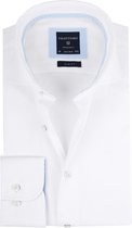 Profuomo Overhemd Wit Blauw Accent - maat 38