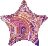 folieballon Purple Star 45 cm metallic