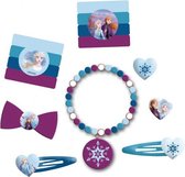 haarset Frozen II meisjes elastaan blauw/paars 14-delig