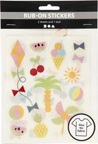 rub-on stickers zomer 12 x 15,5 cm
