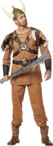 Wilbers - Piraat & Viking Kostuum - Venijnig Vinnige Viking - Man - bruin - Maat 52 - Carnavalskleding - Verkleedkleding