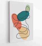 Canvas schilderij - Earth tones organic shape Art design for poster, print, cover, wallpaper, Minimal and natural wall art. 4 -    – 1868903794 - 50*40 Vertical