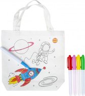 kleurset ruimte-tas junior 22 x 20 cm wit 5-delig