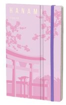 notitieboek Tokyo 13 x 21 cm papier roze
