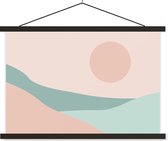 Affiche scolaire - Eté - Plage - Mer - Soleil - 120x80 cm - Lattes noires
