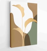 Canvas schilderij - Marble art design with abstract shape and gold pattern. Design for print, cover, wallpaper, Minimal and natural wall art. 4 -    – 1843024786 - 115*75 Vertical