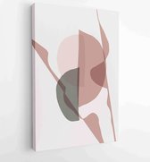 Canvas schilderij - Abstract organic shape Art design for poster, print, cover, wallpaper, Minimal and natural wall art. Vector illustration. 1 -    – 1833816445 - 50*40 Vertical