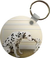 Sleutelhanger - Dalmatiër - Pup - Hond - Plastic - Rond - Uitdeelcadeautjes