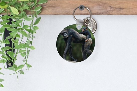 Porte-clés - Chimpanzé - Colonne vertébrale - Enfant - Plastique - Rond - Distribuer des cadeaux