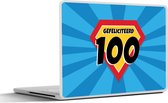 Laptop sticker - 15.6 inch - Jubileum - 100 jaar - Feest - 36x27,5cm - Laptopstickers - Laptop skin - Cover