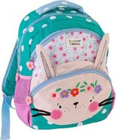 rugzak junior 9 liter 28 x 34 cm polyester groen/roze