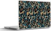Laptop sticker - 12.3 inch - Panter - Dierenprint - Bruin - 30x22cm - Laptopstickers - Laptop skin - Cover