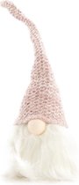 Statue gnome fabric - 16x15x42cm - Pink