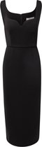 Jarlo cocktailjurk piper Zwart-10 (38)