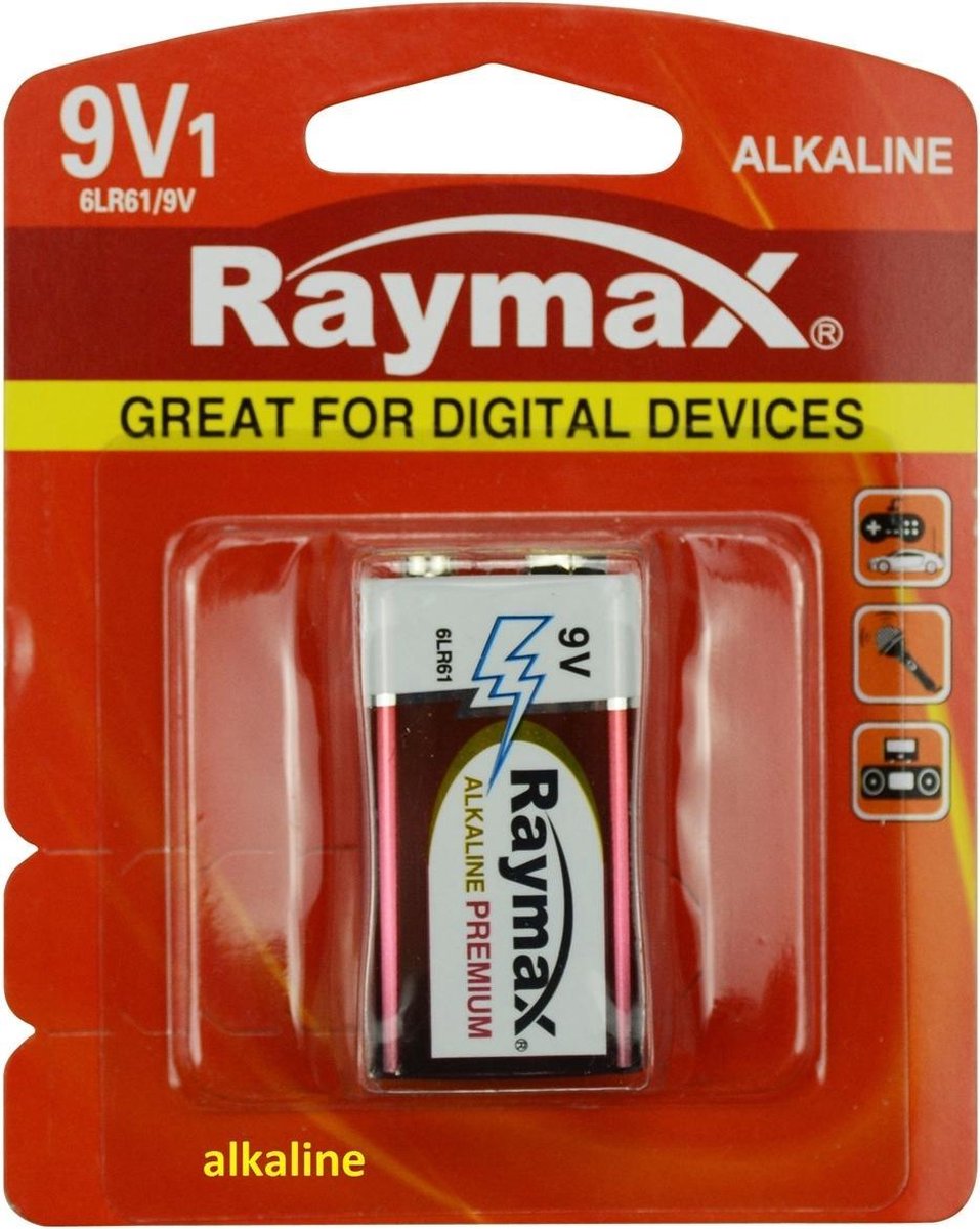 Raymax Batterij 9V 6Lf22 Alkaline