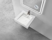 Wastafel - Solid Surface Ezili - wit marmer