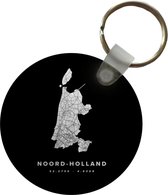Sleutelhanger - Noord-Holland - Nederland - Plattegrond - Plastic - Rond - Uitdeelcadeautjes - Stadskaart