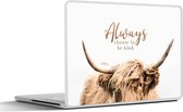 Laptop sticker - 14 inch - Schotse hooglander - Quote - Dier - 32x5x23x5cm - Laptopstickers - Laptop skin - Cover