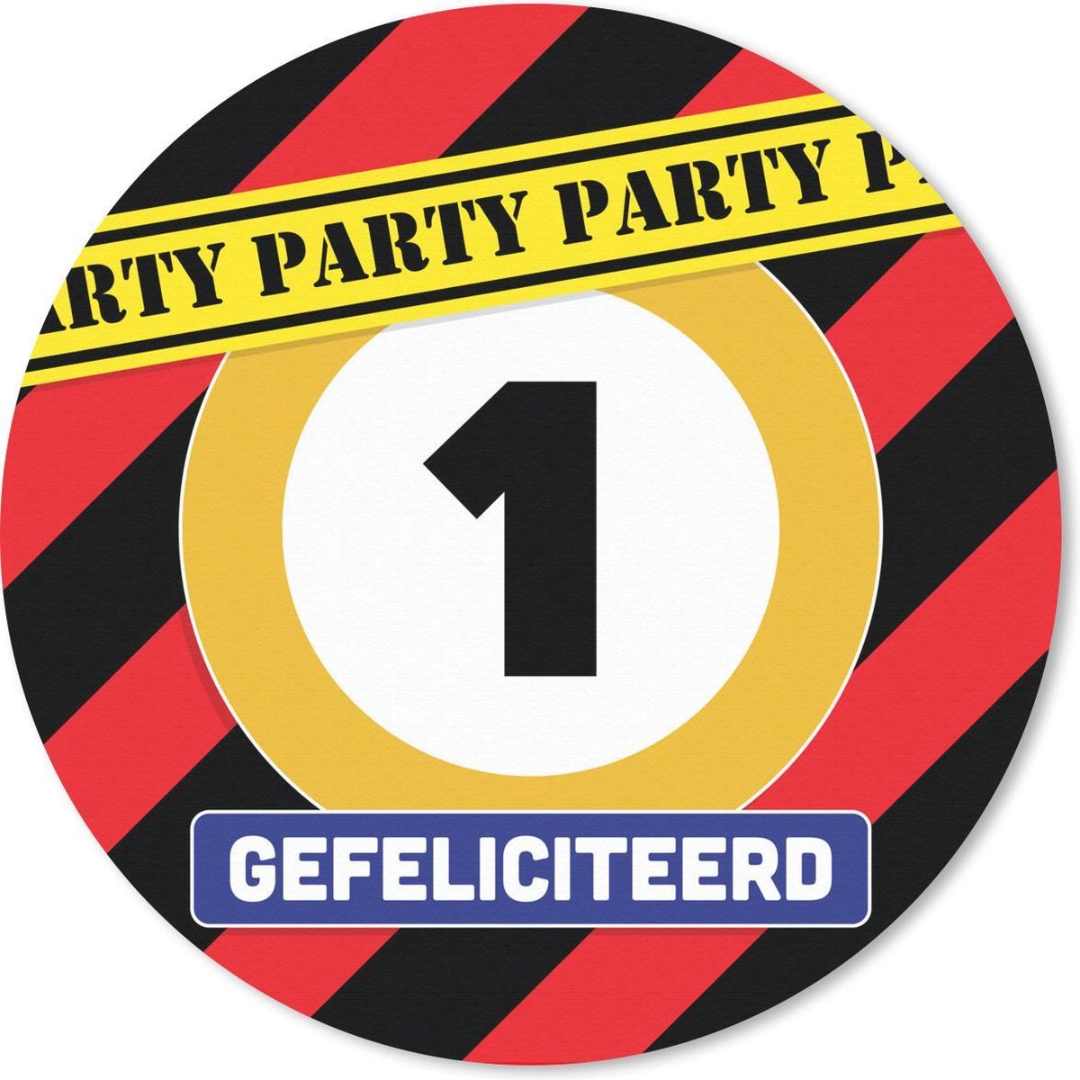 Muismat rond 50x50 cm - Mousepad Jubileum - Feest - Verjaardag - Ronde muismatten