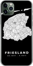 Geschikt voor iPhone 11 Pro Max hoesje - Kaart - Friesland - Nederland - Siliconen Telefoonhoesje