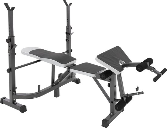 Multifunctionele bank, gewichtsbank, antraciet, van metaal, tot 255 kg