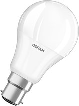 OSRAM LED-base Classic A, in zuigervorm met B22D-socket, niet dimbaar, vervangt 60 watt, mat, warm wit - 2700 Kelvin, 3-pack